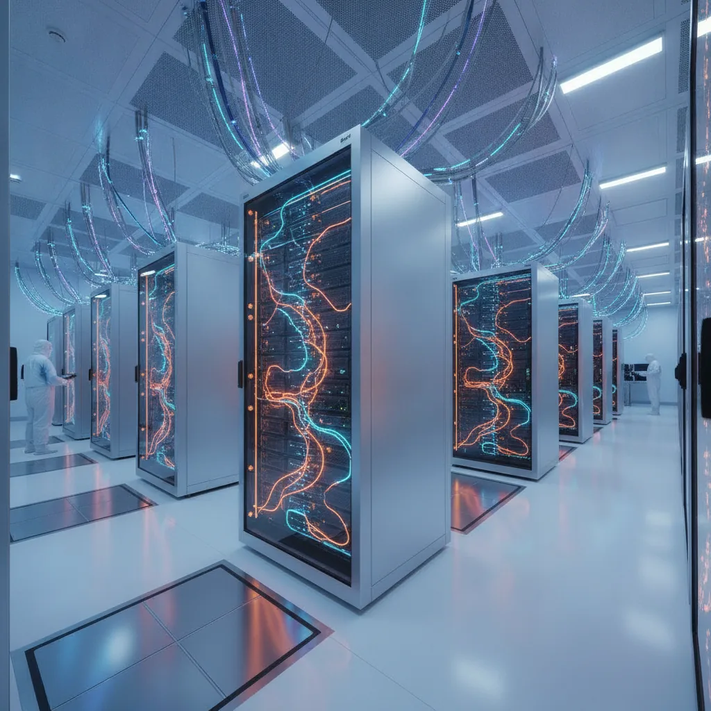 Modern cloud server infrastructure in a clean data